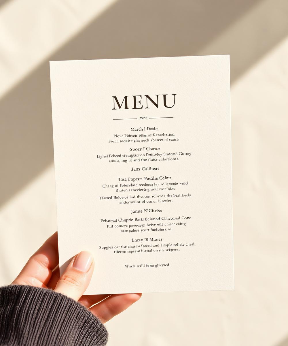 Menu de restaurant